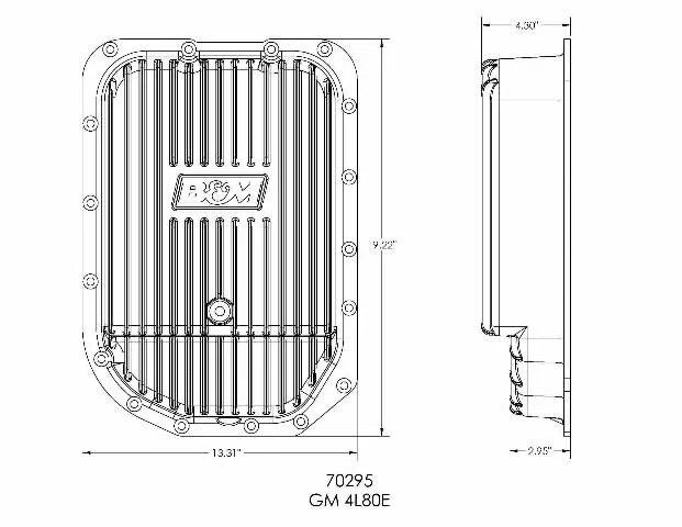 B&M Hi-Tek Deep Trans Pan for GM 4L80E Transmissions - 70295